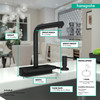 Aquno Select Kitchen Faucet, 2-Spray Pull-Out, 1.75 Gpm in Matte Black