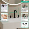 Tecturis S Widespread Faucet 150, 1.2 Gpm in Matte Black