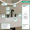 Tecturis S Widespread Faucet 150, 1.2 Gpm in Matte Black