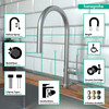 Talis N Higharc Kitchen Faucet, O-Style 2-Spray Pull-Down, 1.5 Gpm in Stainless Steel Optic