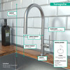 Talis N Higharc Kitchen Faucet, O-Style 2-Spray Pull-Down, 1.5 Gpm in Stainless Steel Optic