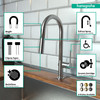 Talis N Higharc Kitchen Faucet, A-Style 2-Spray Pull-Down, 1.75 Gpm in Stainless Steel Optic