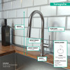 Talis N Higharc Kitchen Faucet, A-Style 2-Spray Pull-Down, 1.75 Gpm in Stainless Steel Optic