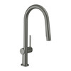 Talis N Higharc Kitchen Faucet, A-Style, 2-Spray Pull-Down, 1.75 Gpm in Brushed Black Chrome