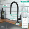 Talis N Higharc Kitchen Faucet, O-Style 2-Spray Pull-Down, 1.75 Gpm in Matte Black