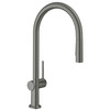 Talis N Higharc Kitchen Faucet, O-Style, 2-Spray Pull-Down, 1.75 Gpm in Brushed Black Chrome
