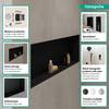 Xtrastoris Original Wall Niche With Integrated Frame 12"X 36"X 4" in Matte White