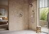 Raindrain Match Trim Zero/ Tile 47 1/4" With Height Adjustable Frame in Brushed Stainless Steel