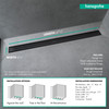 Raindrain Match Trim Zero/ Tile 47 1/4" With Height Adjustable Frame in Matte Black