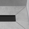 Raindrain Match Trim Zero/ Tile 47 1/4" With Height Adjustable Frame in Matte Black