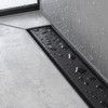 Raindrain Match Trim Zero/ Tile 47 1/4" With Height Adjustable Frame in Matte Black