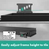 Raindrain Match Trim Zero/ Tile 39 3/8" With Height Adjustable Frame in Brushed Stainless Steel