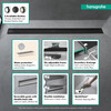 Raindrain Match Trim Zero/ Tile 35 1/4" With Height Adjustable Frame in Matte Black