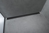 Raindrain Match Trim Zero/ Tile 35 1/4" With Height Adjustable Frame in Matte Black