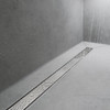 Raindrain Match Trim Zero/ Tile 27 5/8" With Height Adjustable Frame in Brushed Stainless Steel