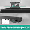 Raindrain Match Trim Zero/ Tile 27 5/8" With Height Adjustable Frame in Brushed Stainless Steel