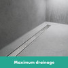 Raindrain Match Trim Zero/ Tile 23 5/8" With Height Adjustable Frame in Brushed Stainless Steel