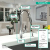 Focus Higharc Kitchen Faucet, 2-Spray Pull-Down, 1.5 Gpm in Chrome