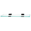 Manhattan A7450-18-BRZ 18-in Glass Shelf with Brackets Modern in Bronze Manhattan A7450-18-BRZ 18-in Glass Shelf with Brackets Modern in Bronze