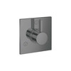 Ecostat Diverter Trim Square Trio/Quattro in Brushed Black Chrome