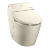 One Piece Elongated .9 GPF Washlet with Double Cyclone Flush System, Remote and SanaGloss - Seat Included in Sedona Beige