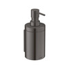 Universal Circular Soap Dispenser in Brushed Black Chrome