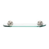Embassy A9050-18-SN 18-in Glass Shelf with Brackets Traditional in Satin Nickel
