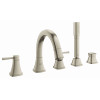 5-Hole 2-Handle Bath Combination Trimset in Brushed Nickel