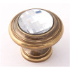 Alno Crystal C211-CLR/PA Traditional Knob in Polished Antique