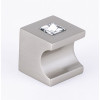 Contemporary Crystal C853-1-SN Crystal Knob Modern 1-in in Satin Nickel