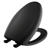 Plastic Elongated Slow-Close Toilet Seat in Black