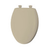 Plastic Elongated Slow-Close Toilet Seat in Creme
