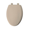 Plastic Elongated Slow-Close Toilet Seat in Beige
