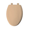Plastic Elongated Slow-Close Toilet Seat in Peach Bisque