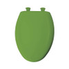 Plastic Elongated Slow-Close Toilet Seat in Fresh Green