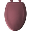 Plastic Elongated Slow-Close Toilet Seat in Raspberry