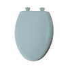 Plastic Elongated Slow-Close Toilet Seat in Heron Blue