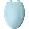 Plastic Elongated Slow-Close Toilet Seat in Dresden Blue