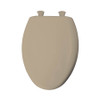Plastic Elongated Slow-Close Toilet Seat in Sandbar