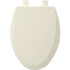 1500EC 346 Wood Elongated Toilet Seat in Biscuit