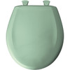 Plastic Round Slow-Close Toilet Seat in Sea Green
