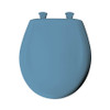 Plastic Round Slow-Close Toilet Seat in New Orleans Blue