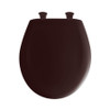 Plastic Round Slow-Close Toilet Seat in Merlot
