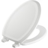 Bemis 125EC 000 Wood Elongated Toilet Seat in White Bemis 125EC 000 Wood Elongated Toilet Seat in White