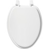 1400TTA 000 Wood Elongated Toilet Seat in White