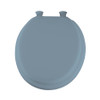 Cushioned Vinyl Round Toilet Seat in Sky Blue