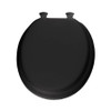 Cushioned Vinyl Round Toilet Seat in Black