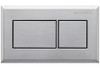 Wall Mounted Dual Flush Actuator Plate for Concealed Tank in Brushed Chrome