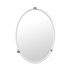 1565 Large Oval Mirror in Chrome