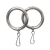 Shower Curtain Rings, Sold as Pair in Satin Nickel